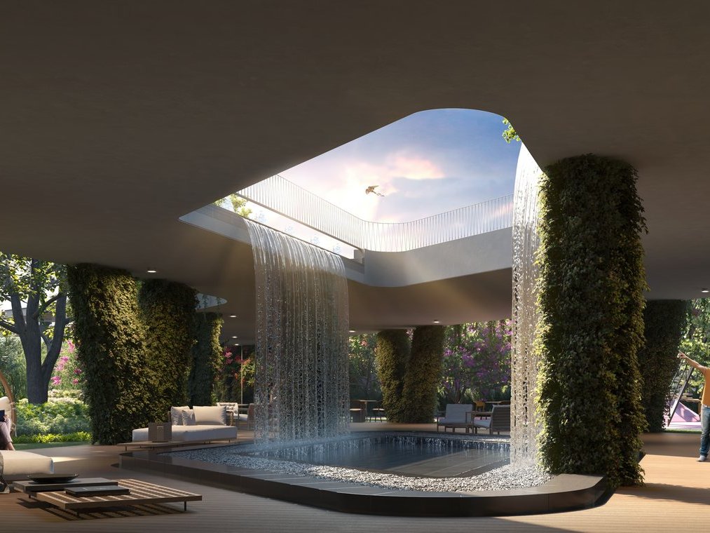 The sky-walk cascade court — artist's impression
